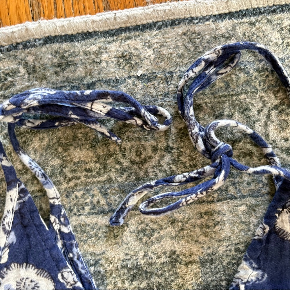 NATURAL LIFE Navy Blue and White Floral Maxi Dress - Picture 4 of 6